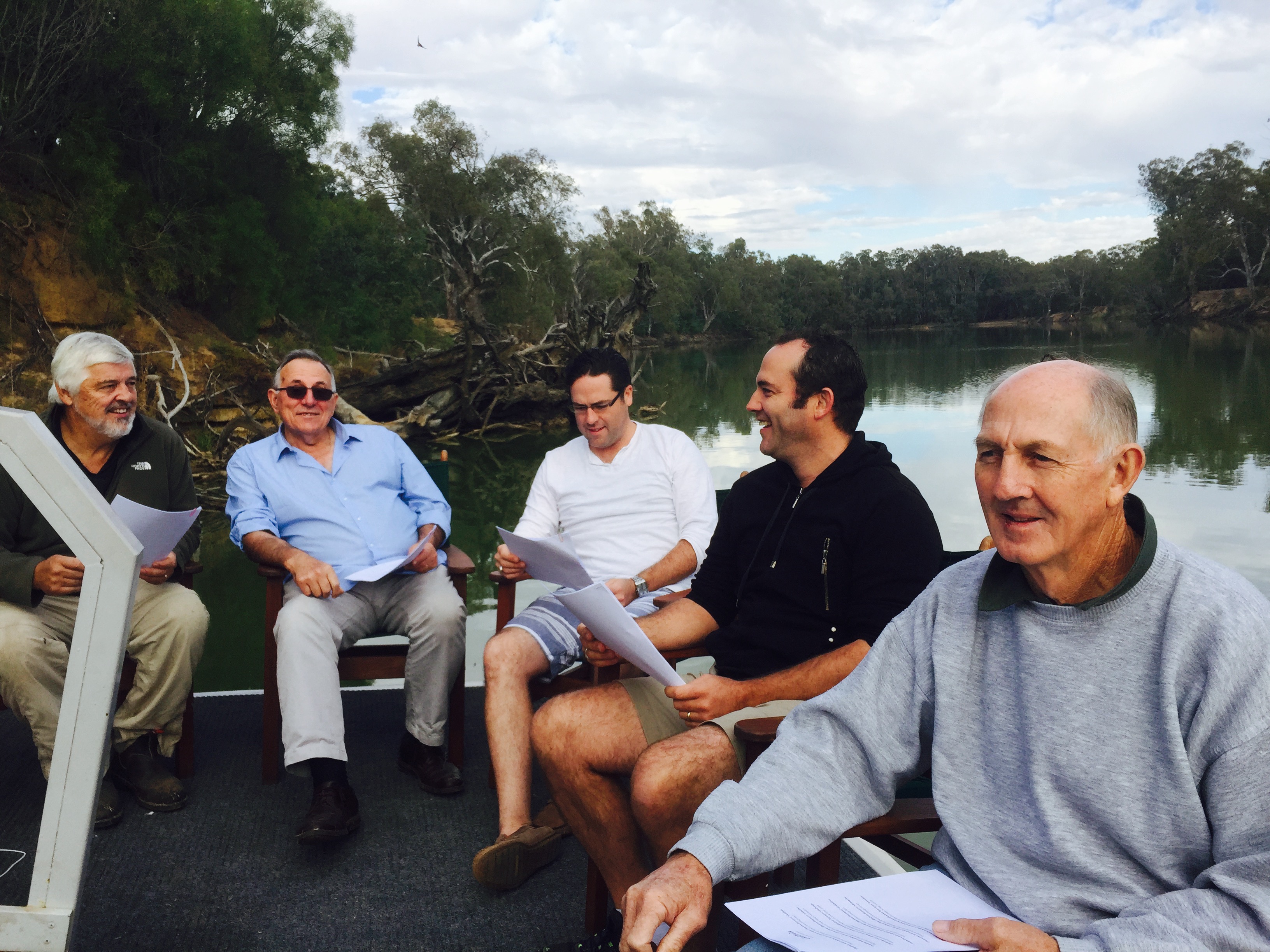 Echuca mens group meeting on the river 2016